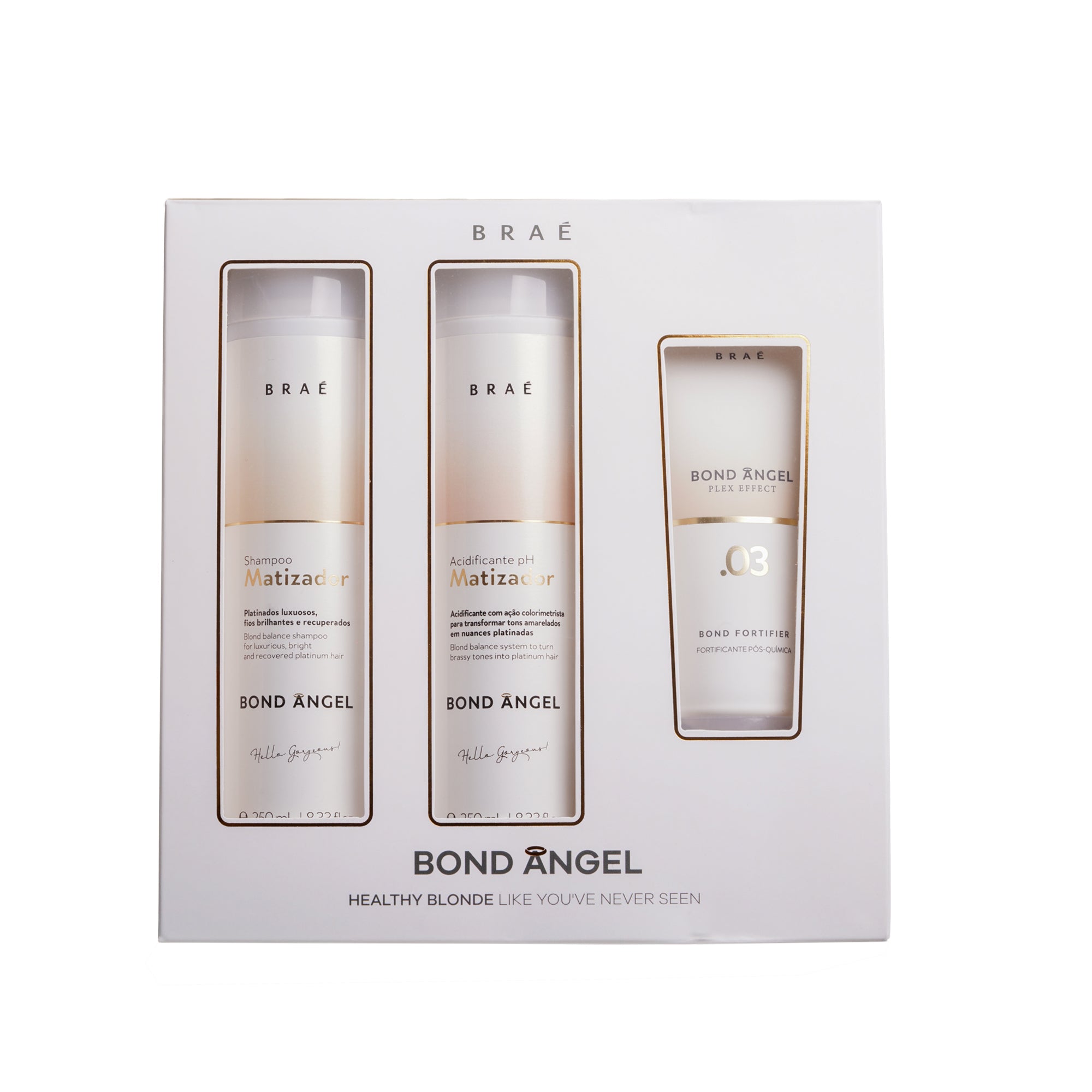 Bond Angel Matizador Shampoo 250 ml + Treatment 250 ml + Fortifier 03 100 g
