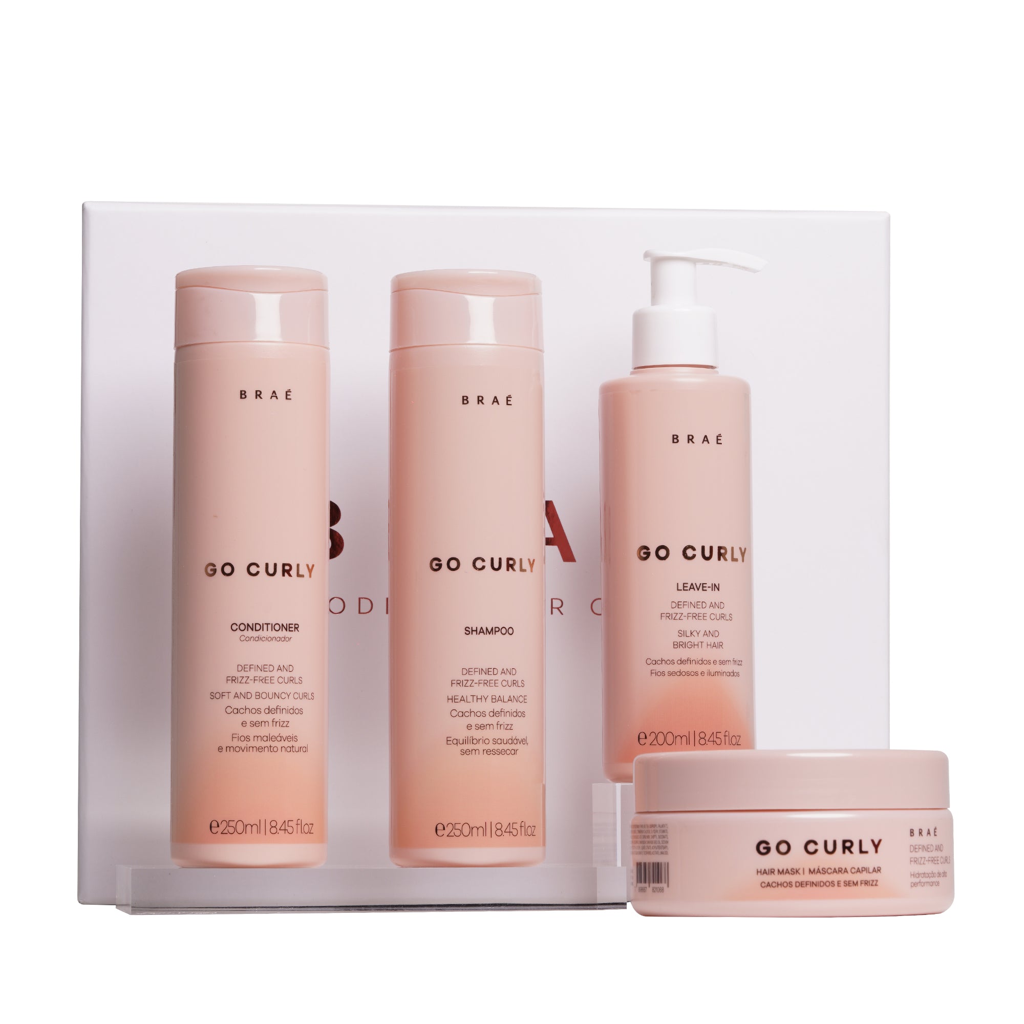 Go Curly shampoo 250ml + Conditioner 250ml + Mask 200g + Leave-In