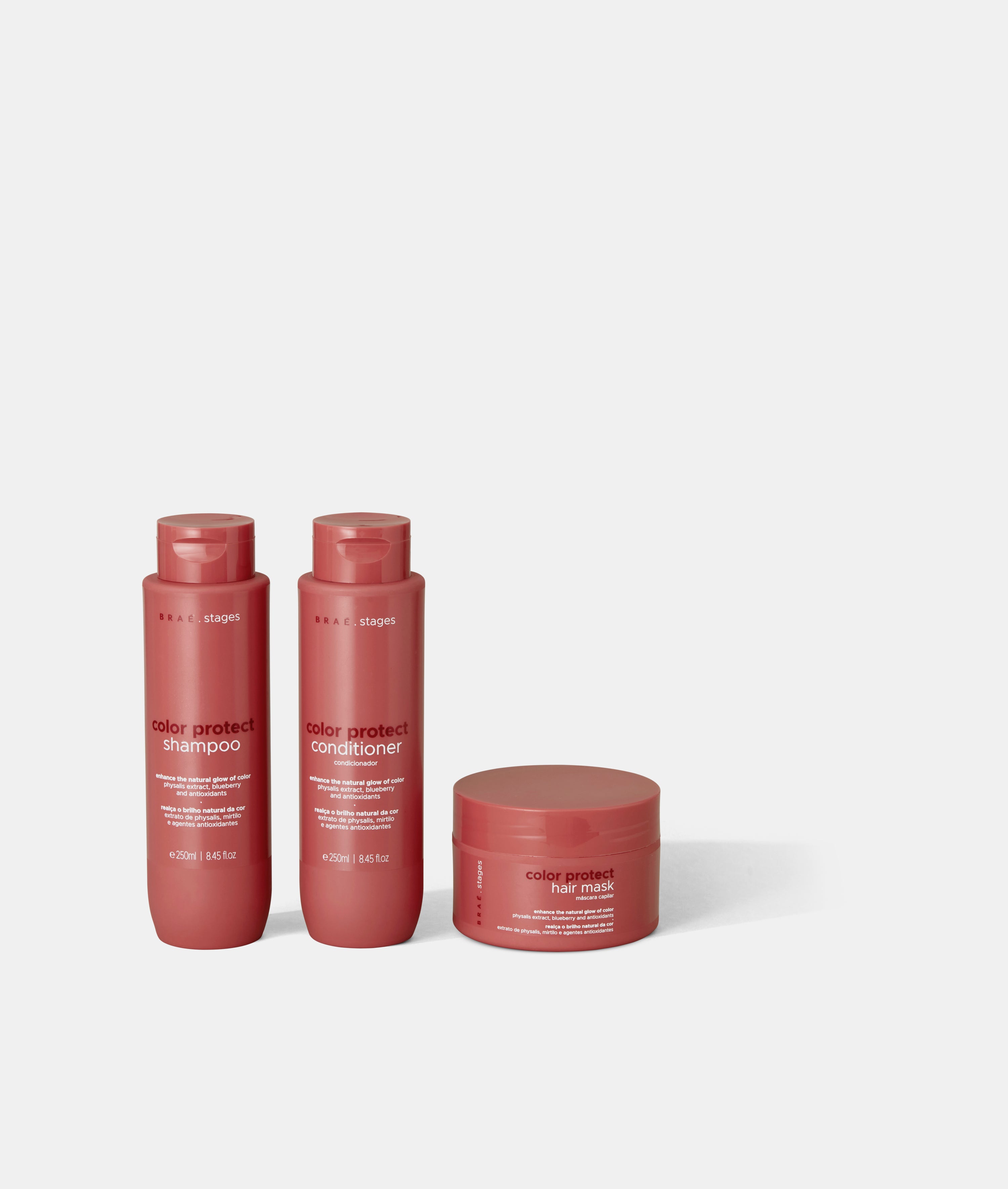 Braé Stages Color Protect Kit – Shampoo 250ml + Conditioner 250ml + Hair Mask 200g