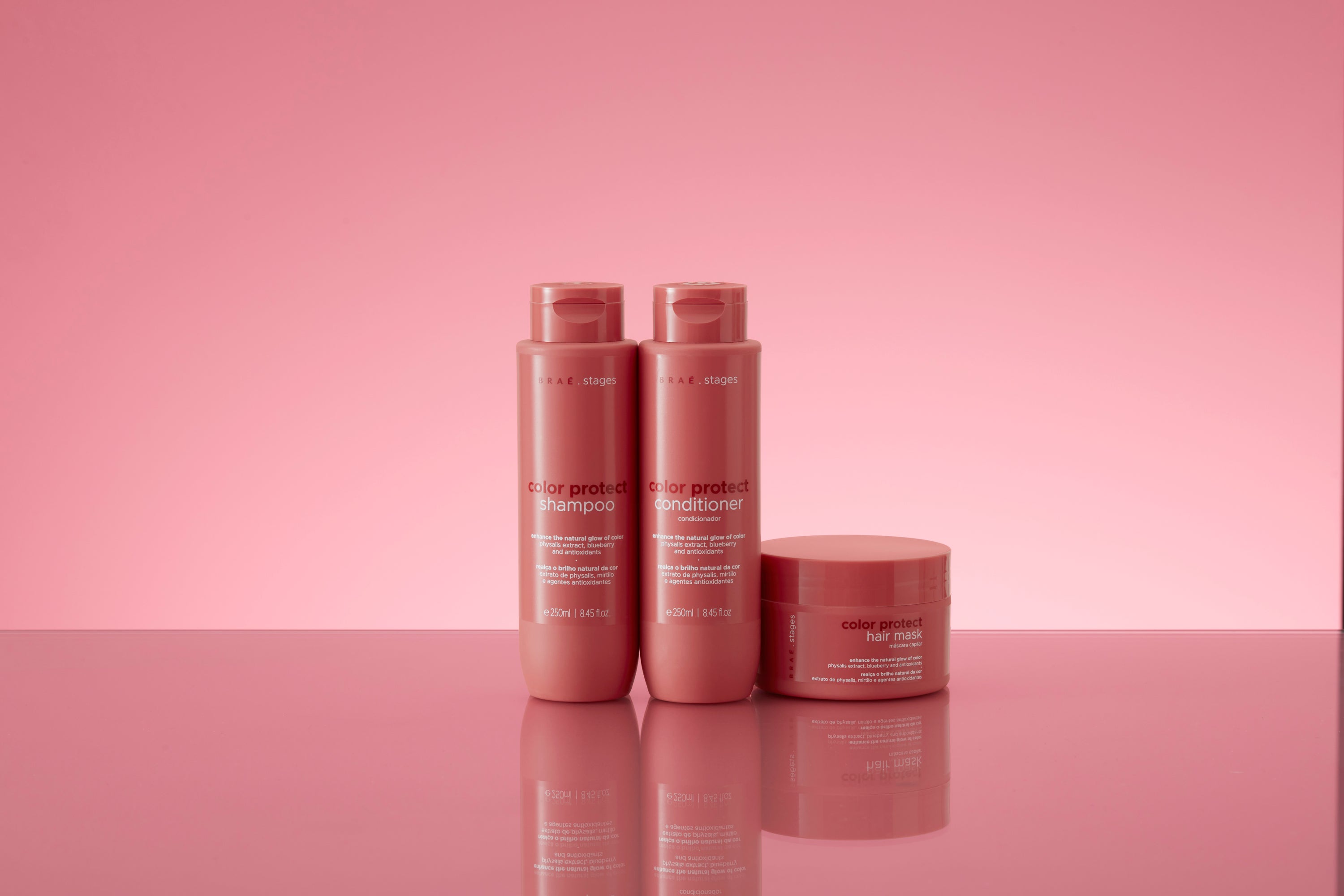 Braé Stages Color Protect Kit – Shampoo 250ml + Conditioner 250ml + Hair Mask 200g