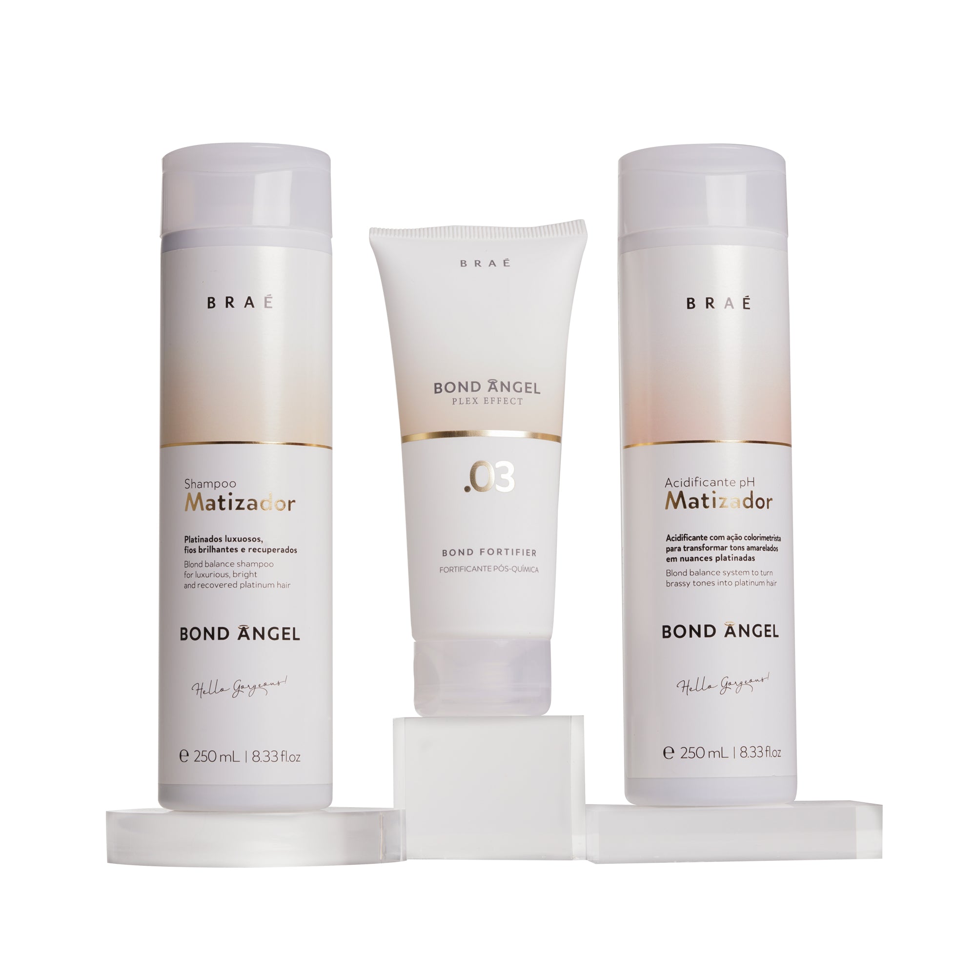 Bond Angel Matizador Shampoo 250 ml + Treatment 250 ml + Fortifier 03 100 g