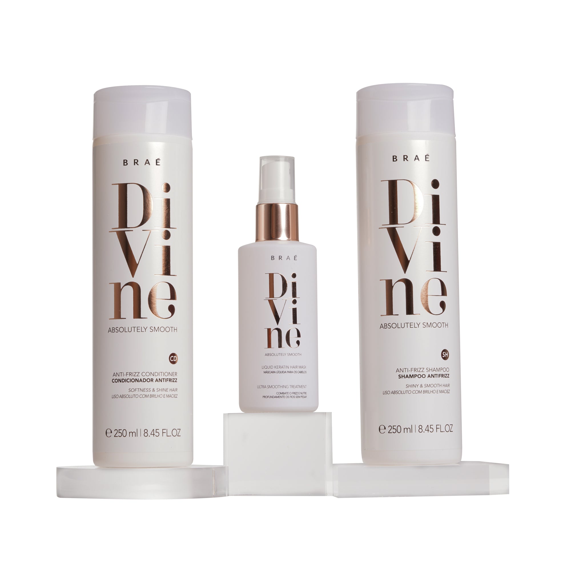 Divine Shampoo 250 ml + Conditioner 250 ml + Liquid Keratine Mask